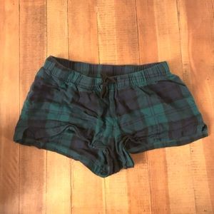 Green Flannel PJ Shorts
